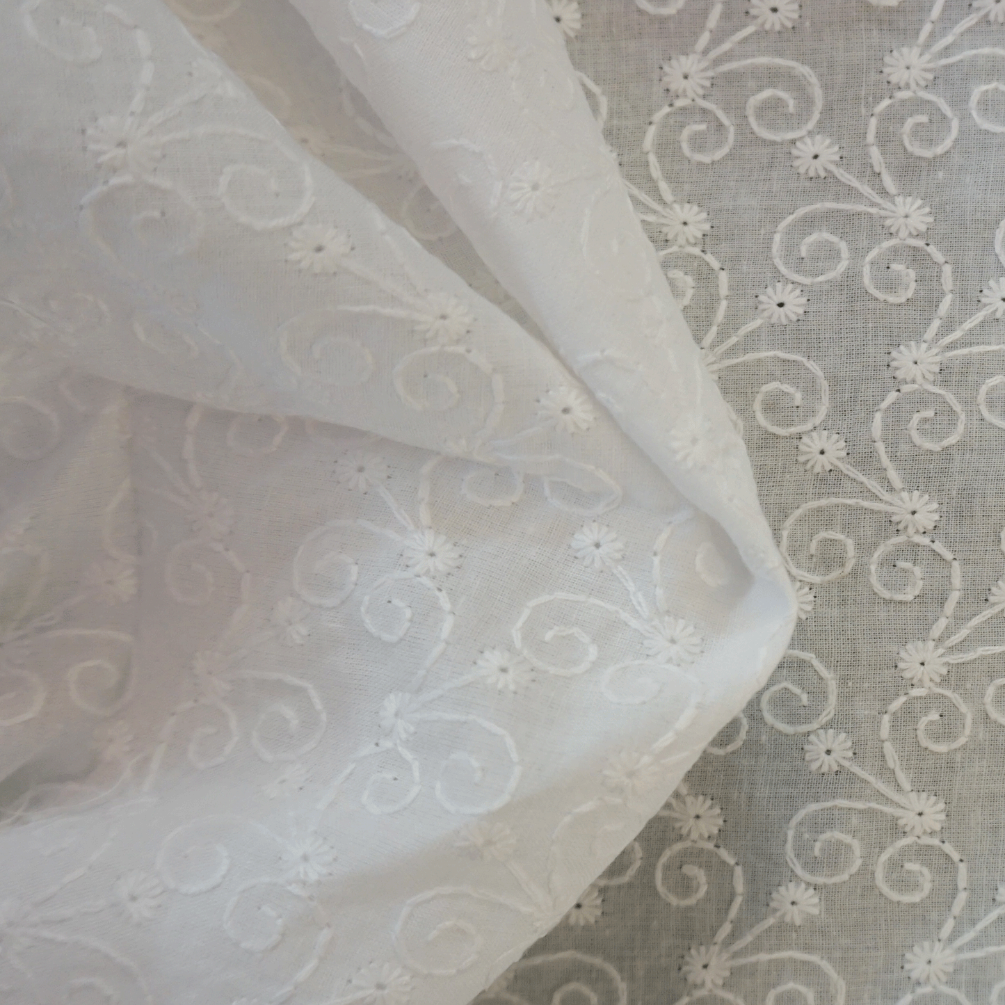 CAMBRIC COTTON ALL OVER EMBROIDERY